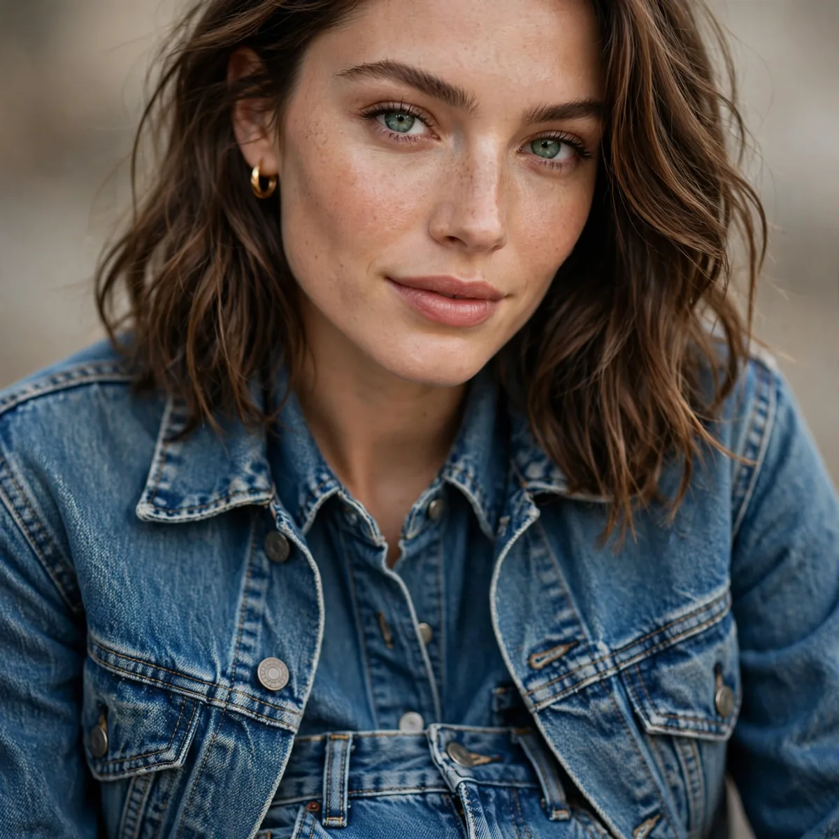 Denim jacket with jeans