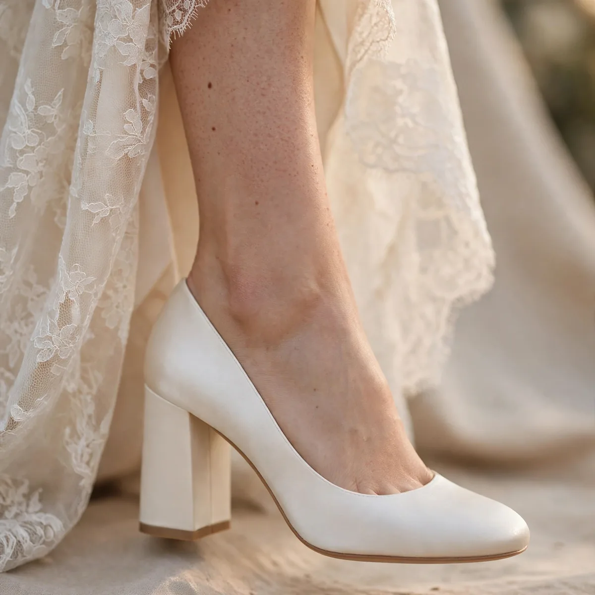 Block heels for destination wedding