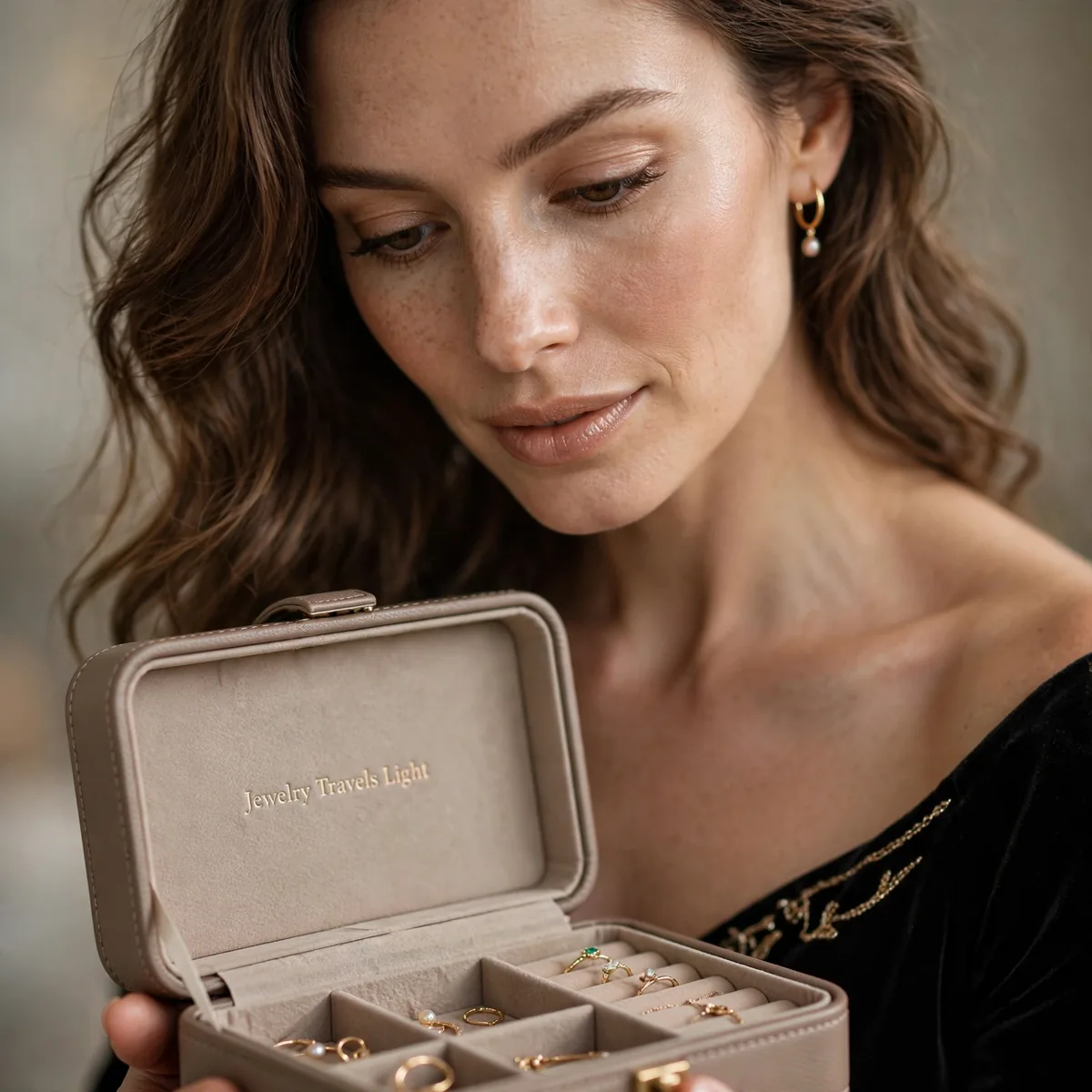 Travel jewelry case