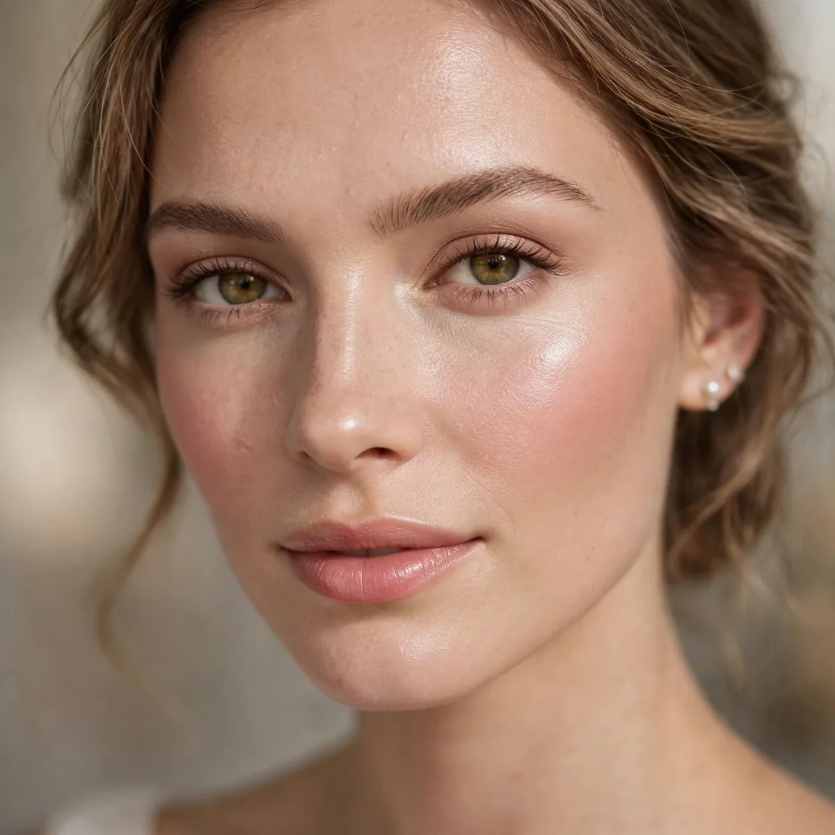 Dewy bridal makeup look