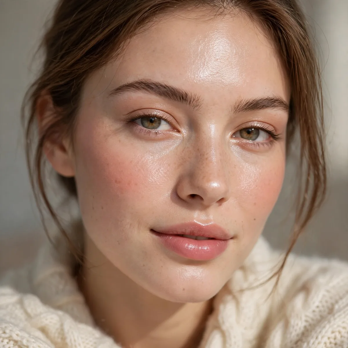 Dewy makeup for winter dry skin
