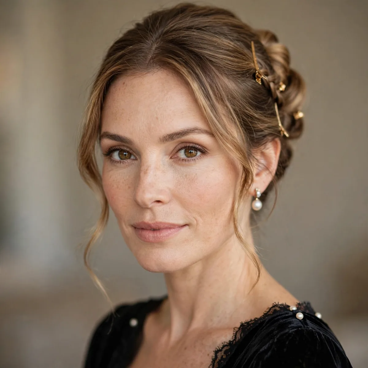 Updo hairstyle for hosting dinner