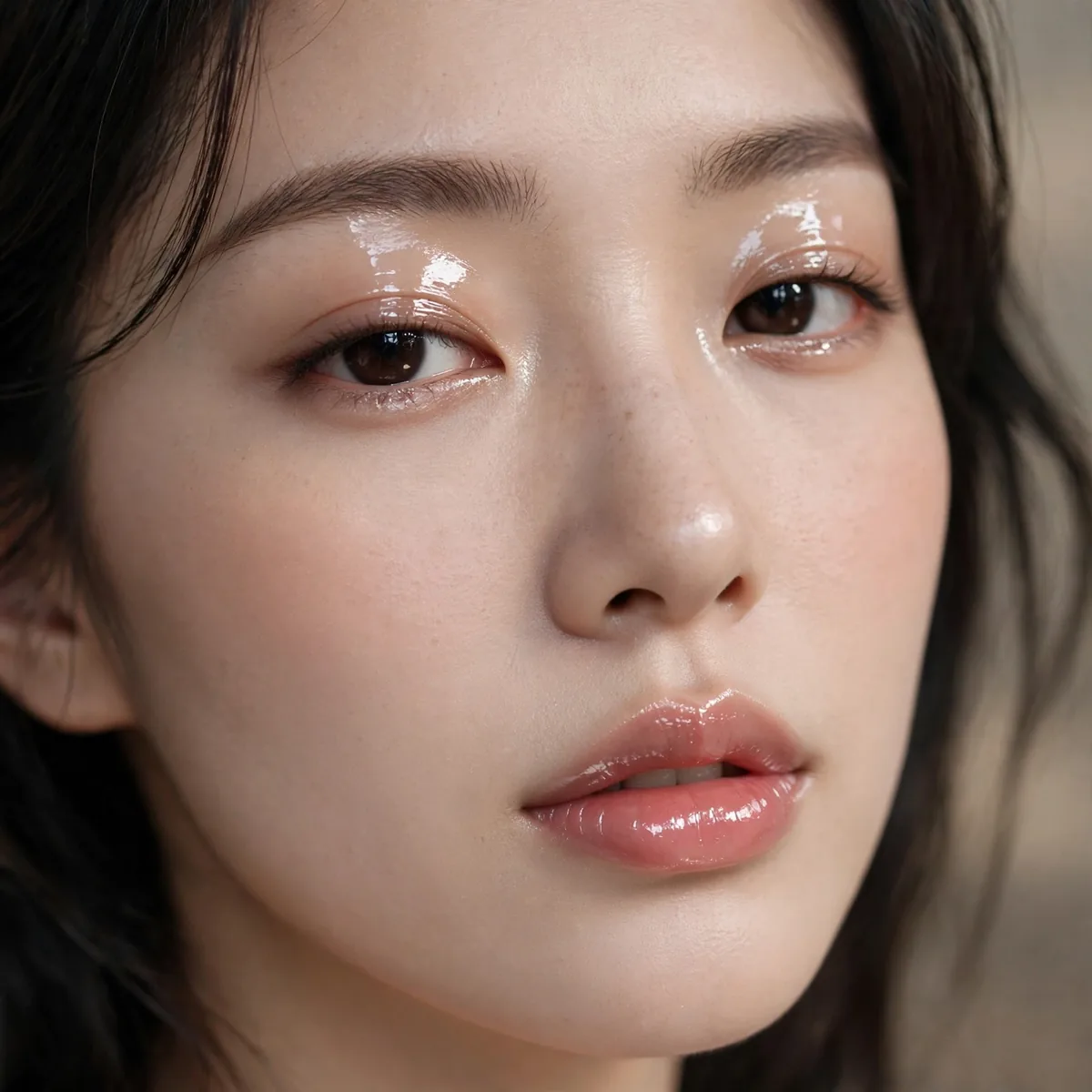 Matte skin glossy features douyin