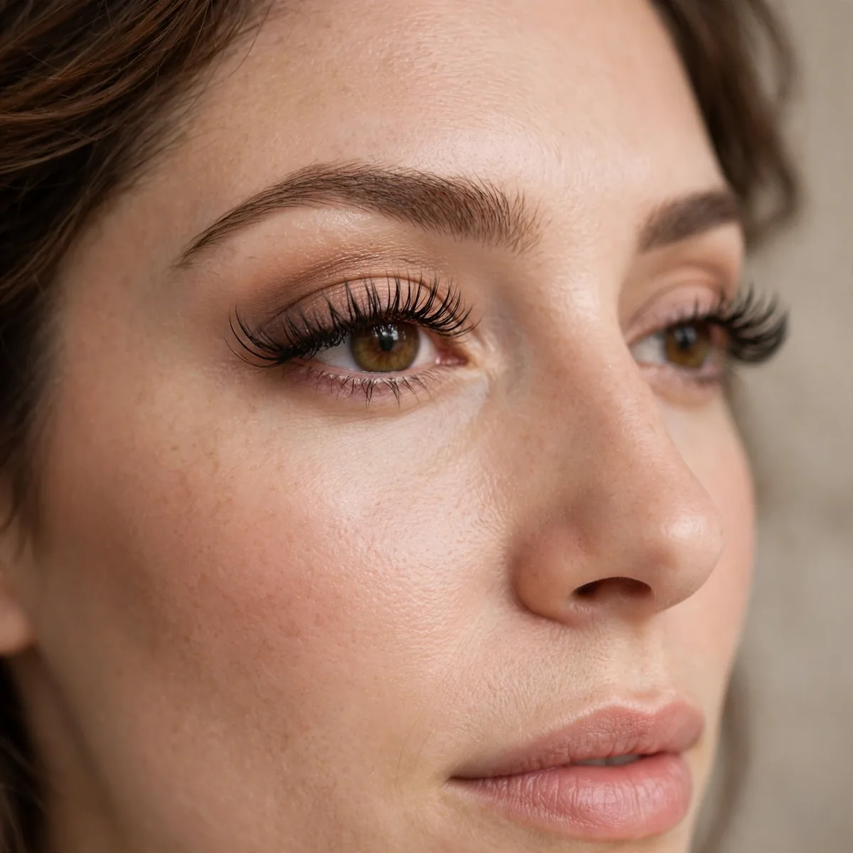 Curled outer eyelashes for lift
