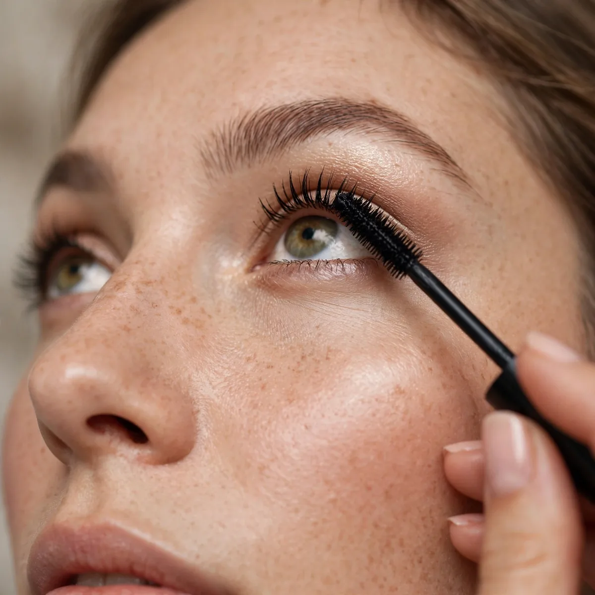 Upward mascara application technique