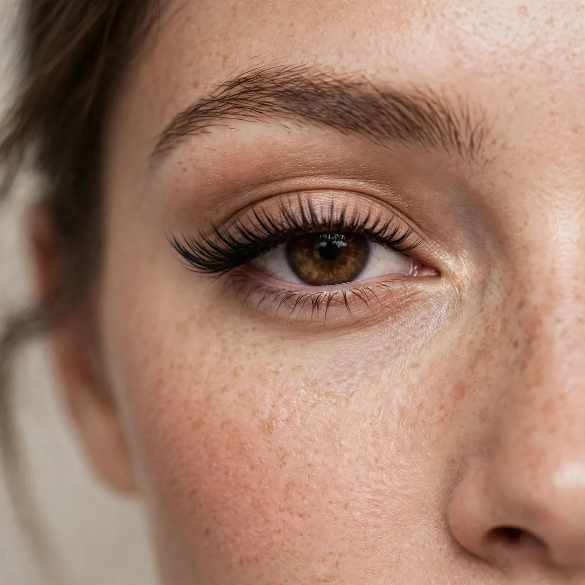 False lash placement for downturned eyes
