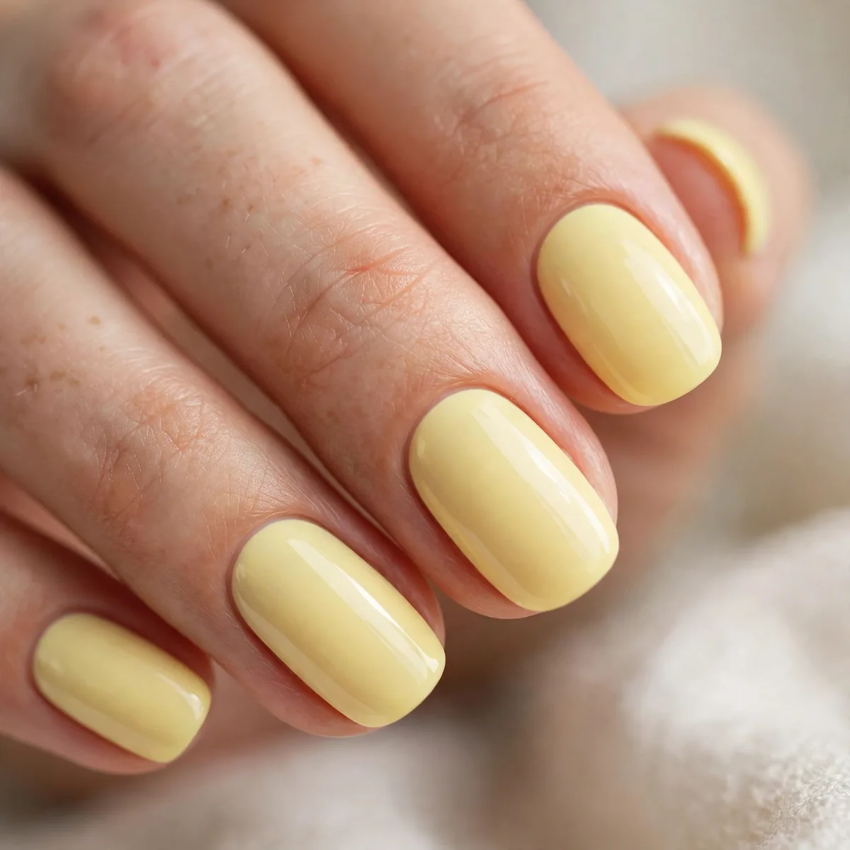 Baby yellow easter nail polish