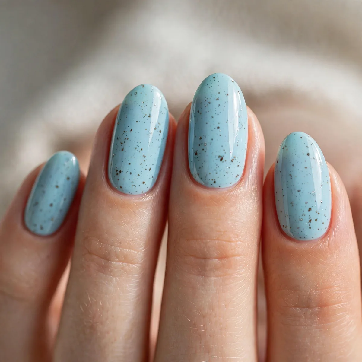 Robin egg blue easter nails