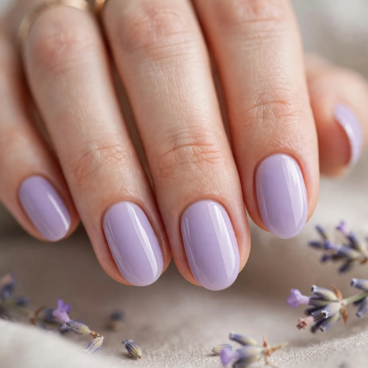 Lavender easter nail polish