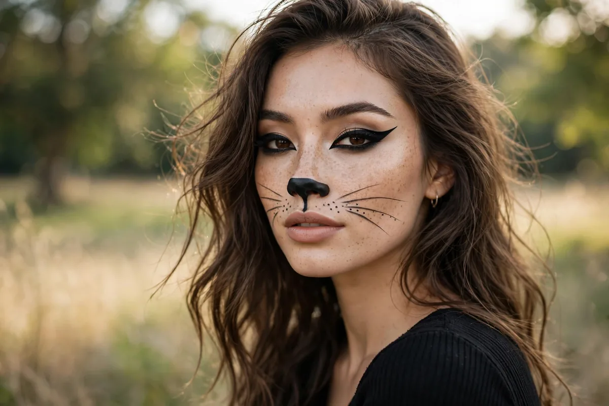 20 Easy Cat Makeup Ideas for Halloween That Anyone Can Pull Off