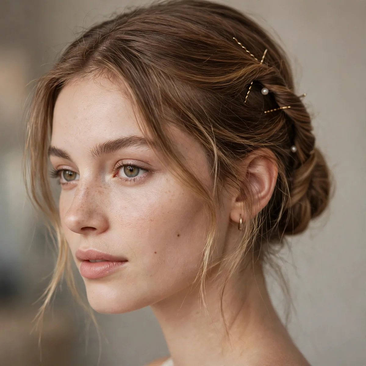 Simple pinned-back twist
