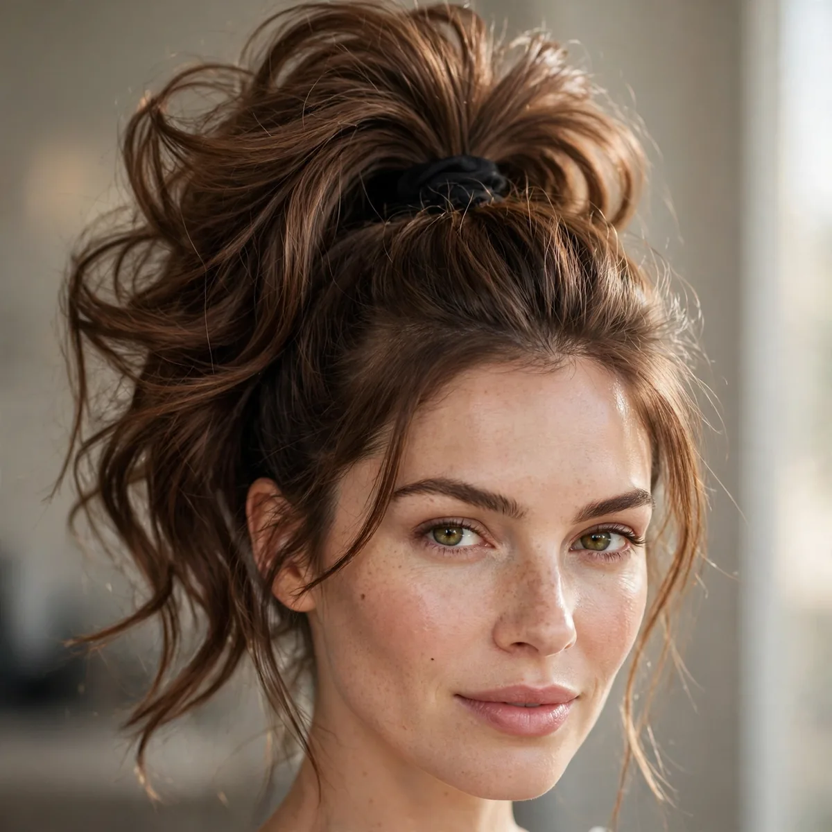 Voluminous quick ponytail