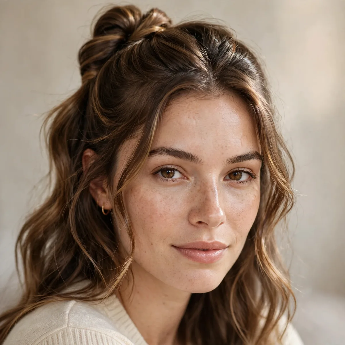 Simple half-up twist