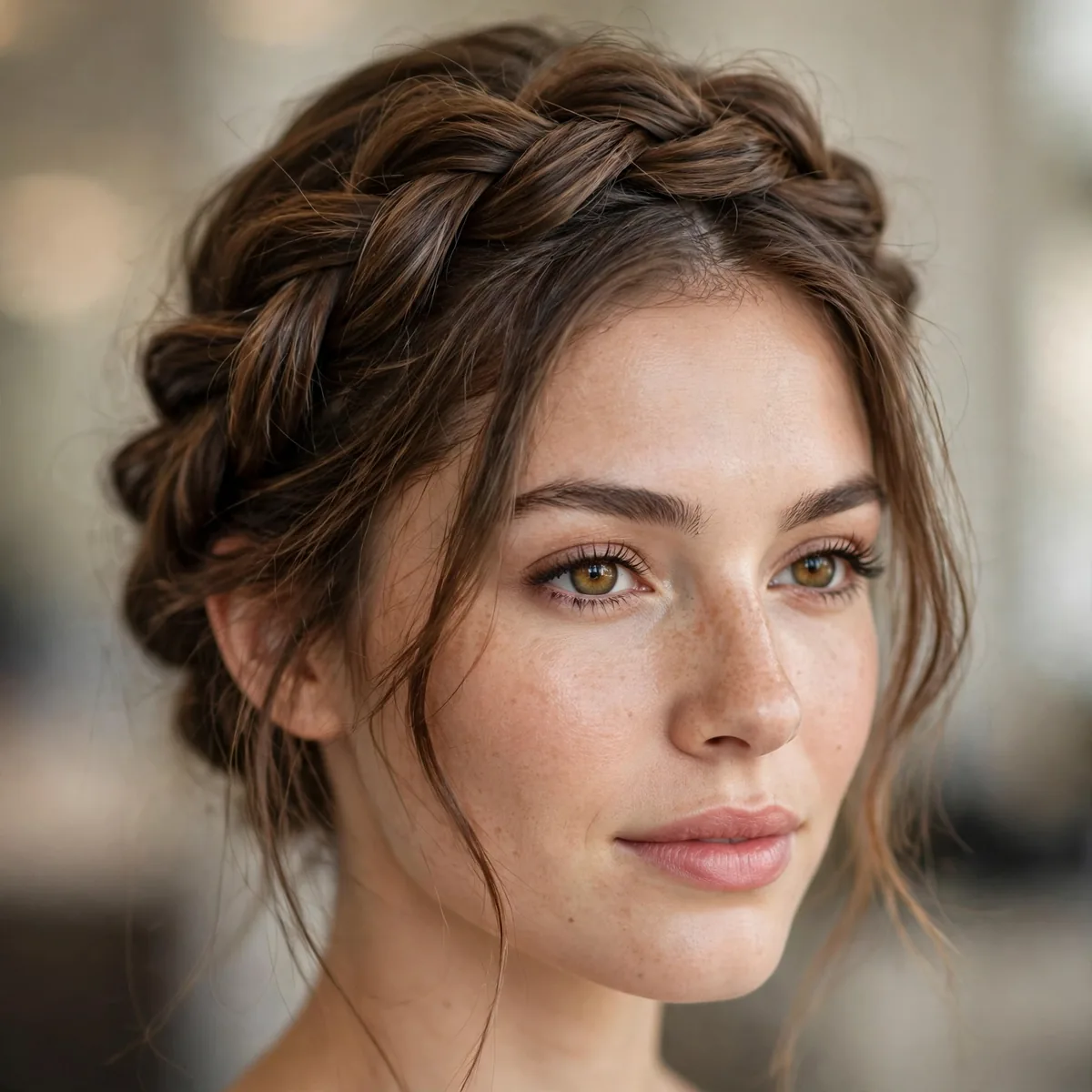 Easy twisted crown hairstyle