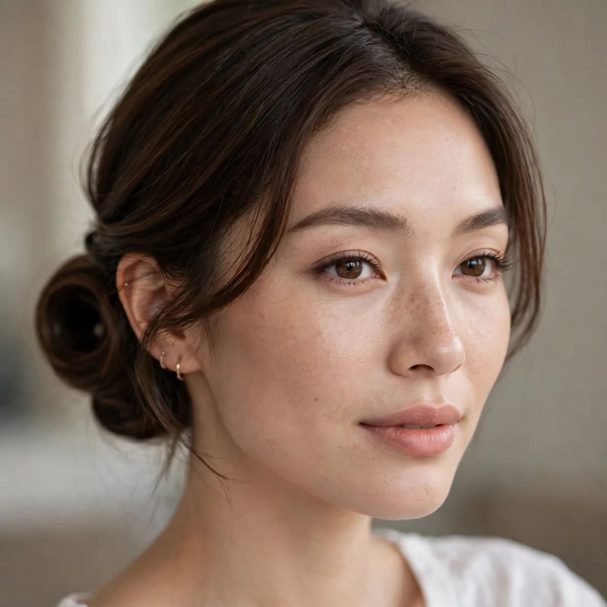 Simple rolled updo for beginners