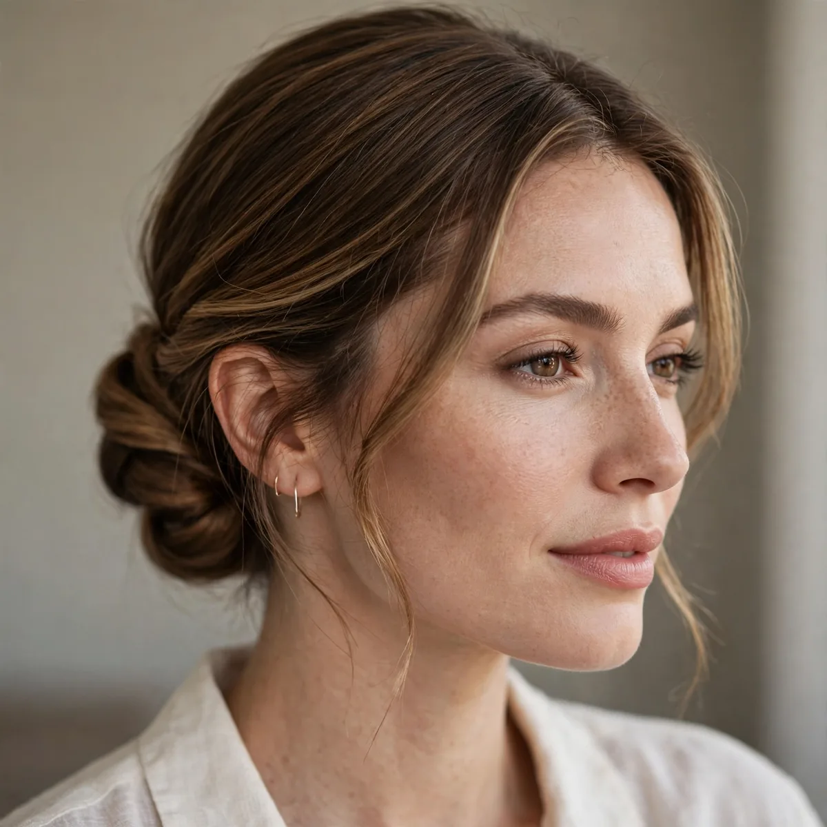 Easy Gibson tuck updo