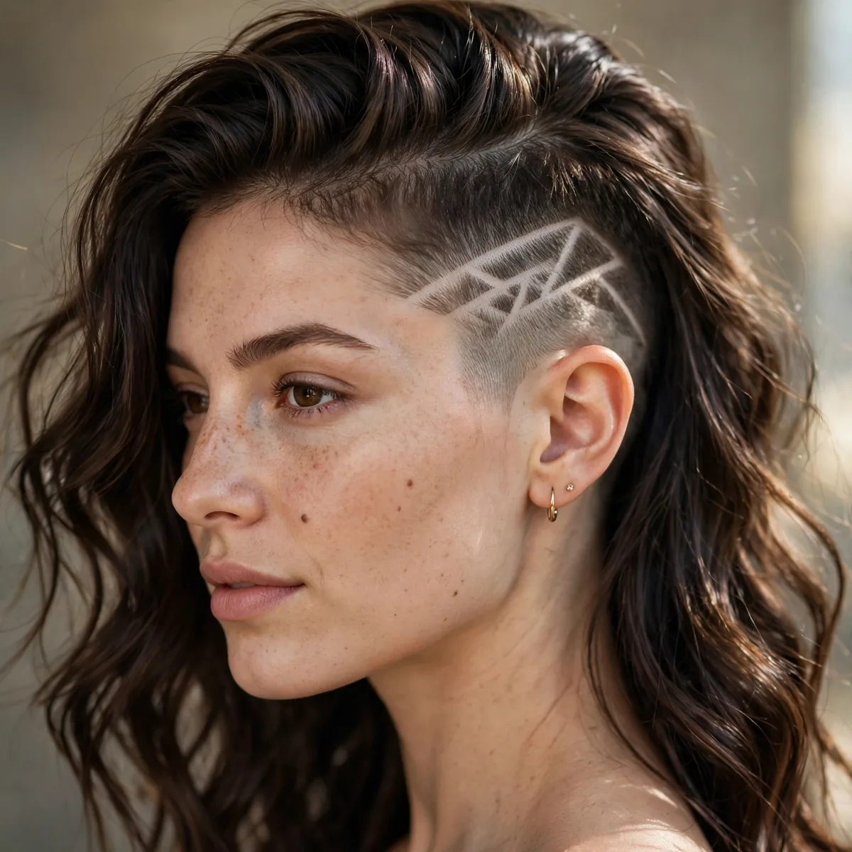 Undercut with shaved design