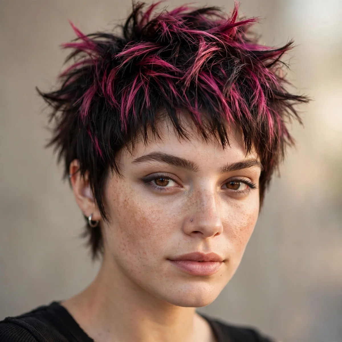 Punk inspired pixie with texture