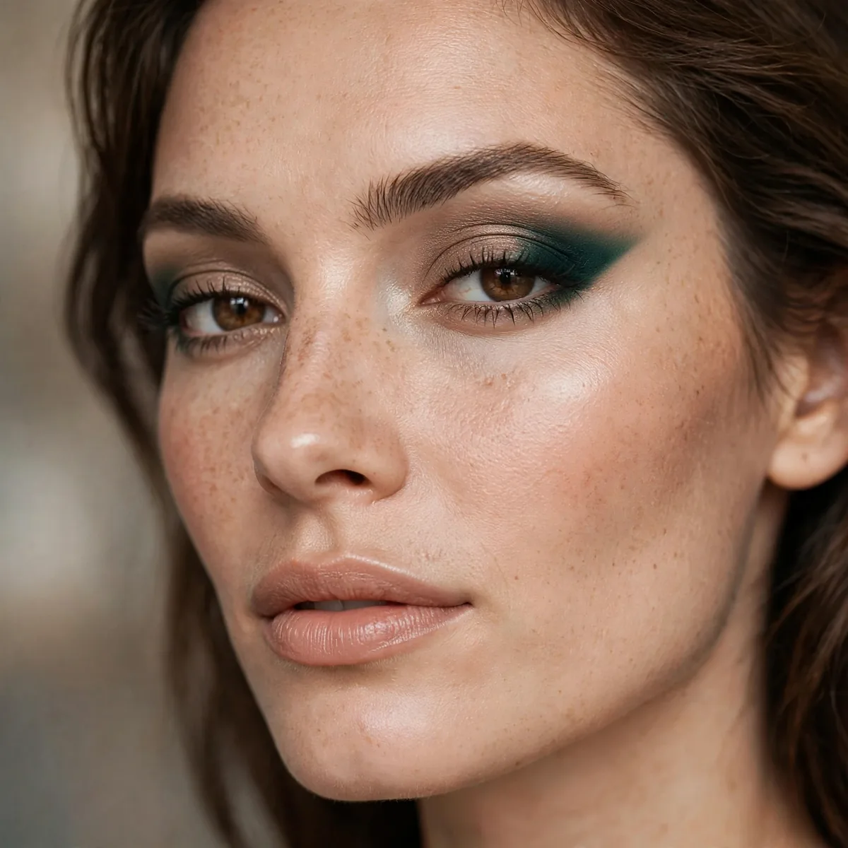 Dark emerald outer V eyeshadow