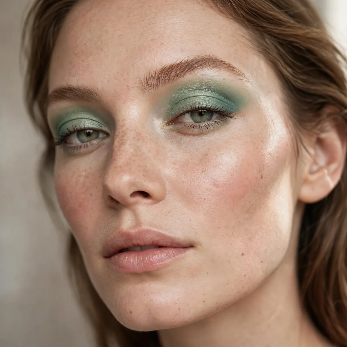 Soft sage emerald eyeshadow wash