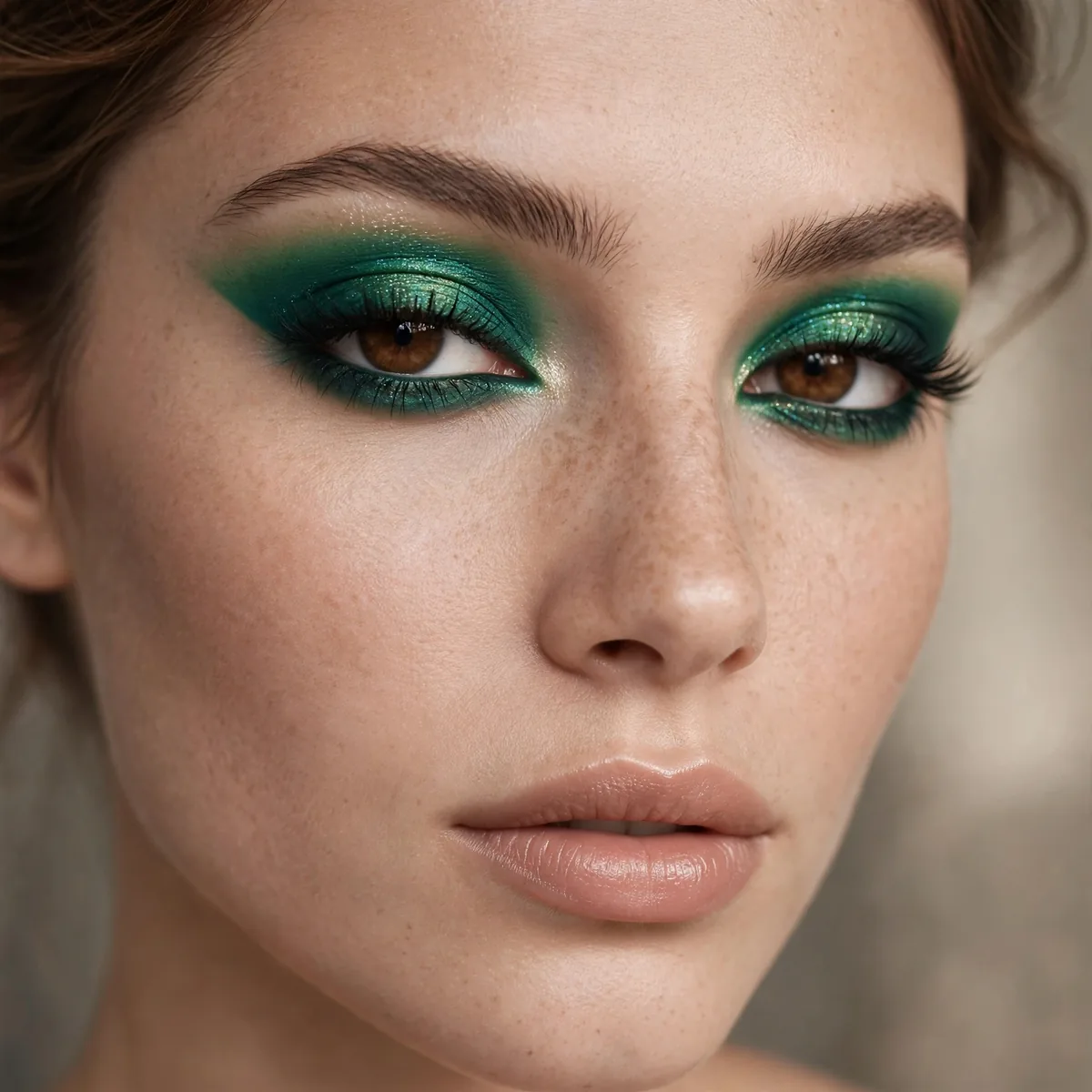 Emerald cut crease eyeshadow look