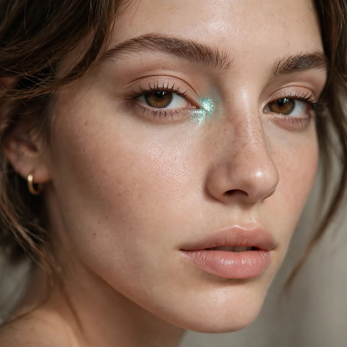 Mint emerald inner corner highlight