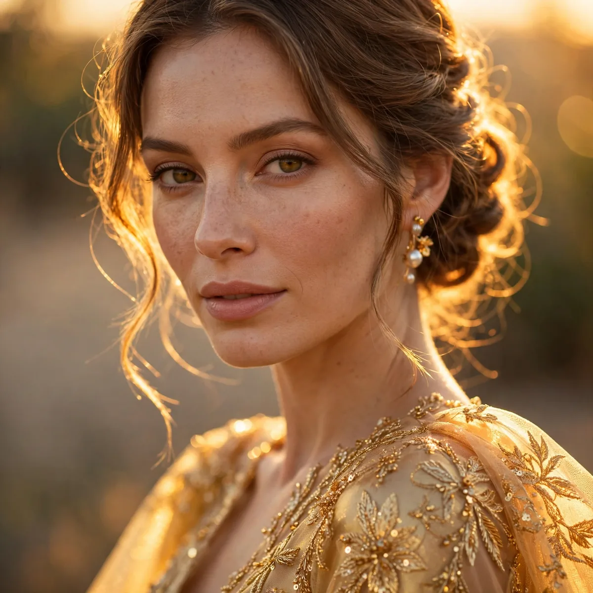 Dress glowing in golden hour light