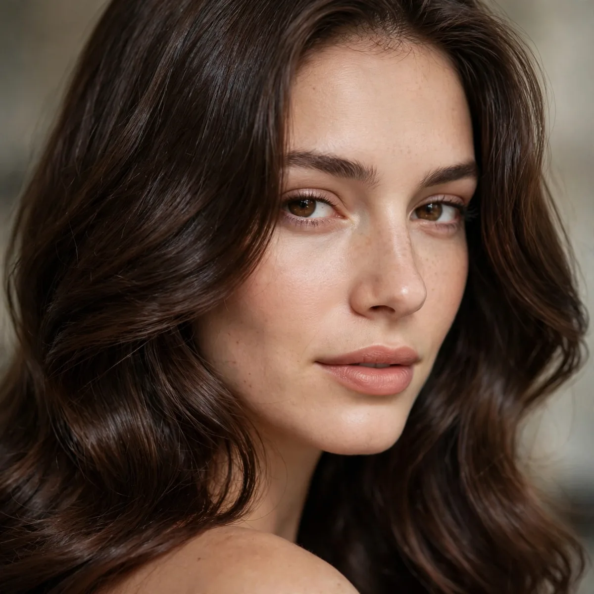 Classic espresso brown hair color