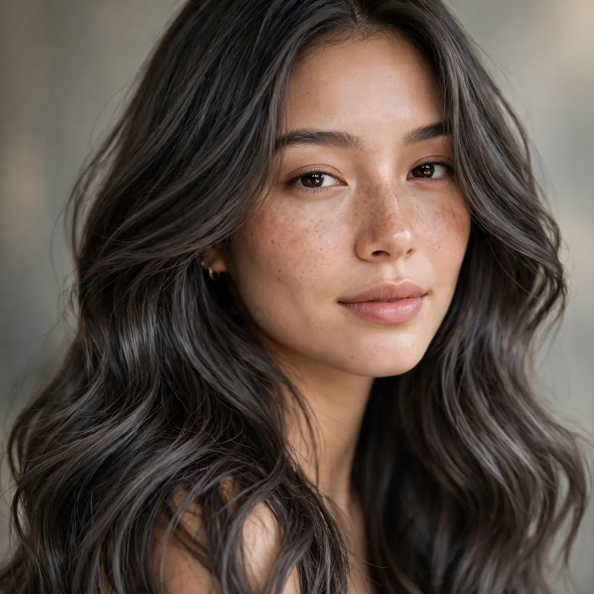 Cool ash espresso hair color