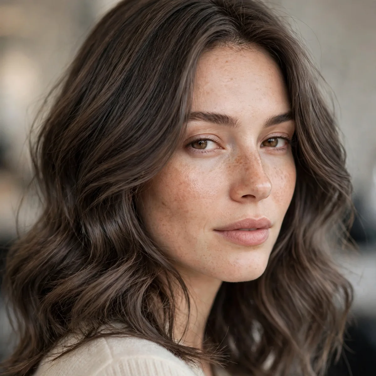 Iced espresso cool brown hair