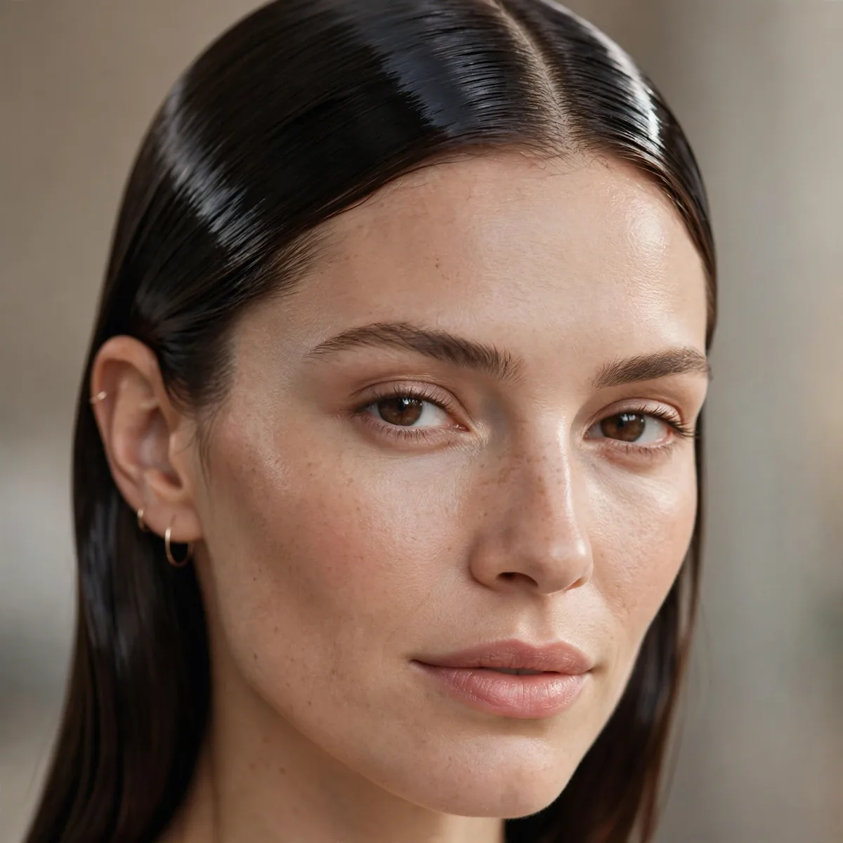 Glass hair espresso sleek style