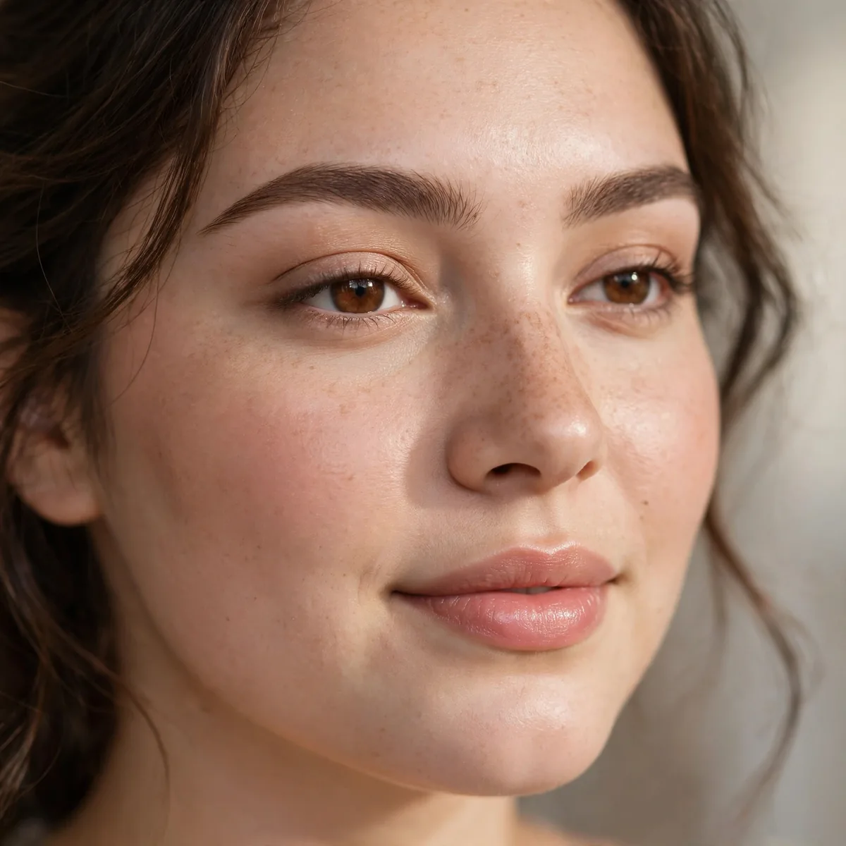 Soft arch eyebrows for round face