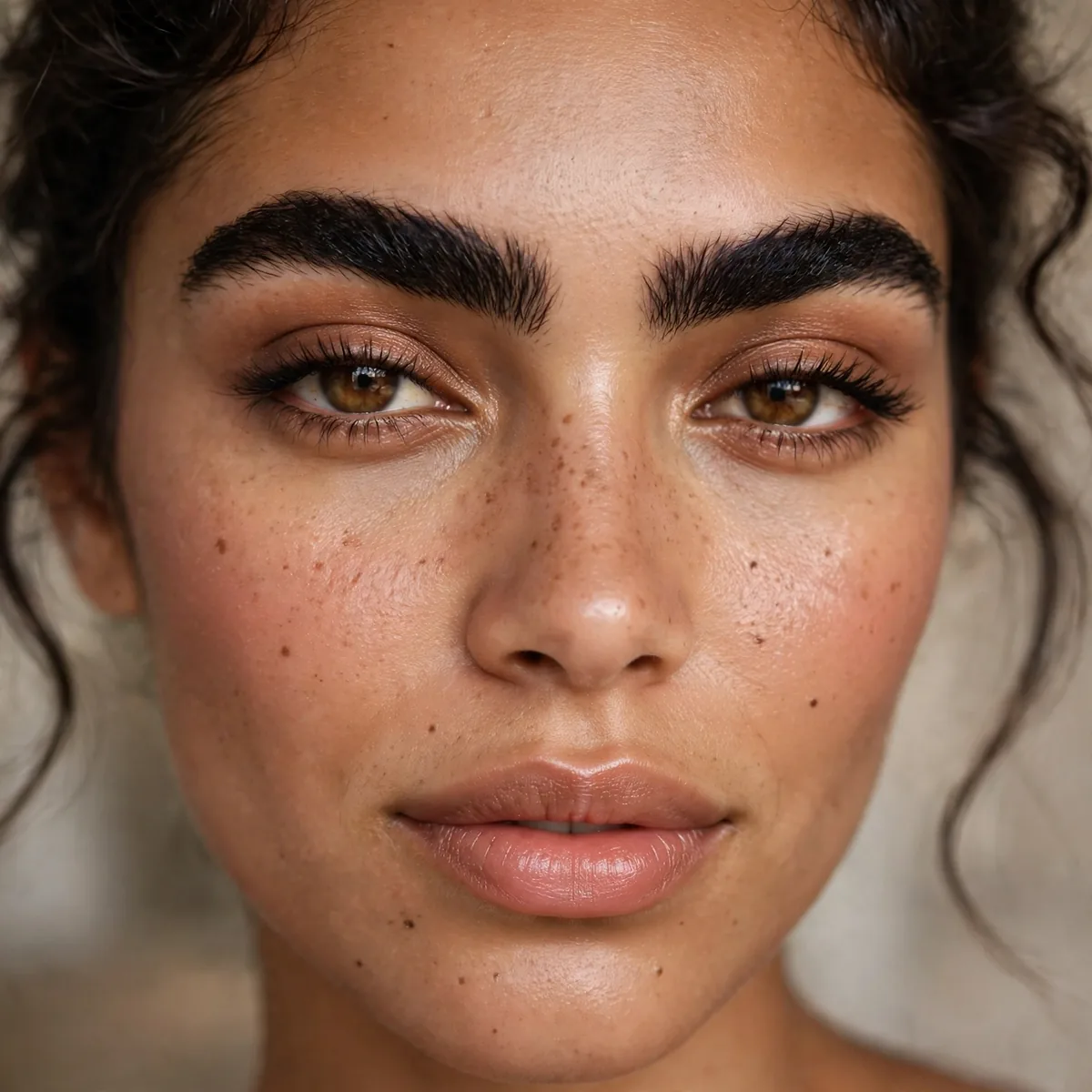 Thick bold eyebrows look
