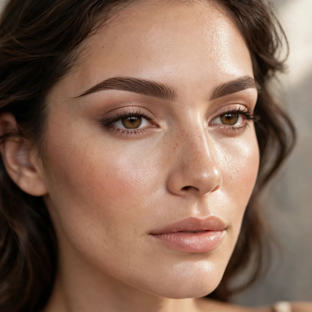 Extended brow tail shape