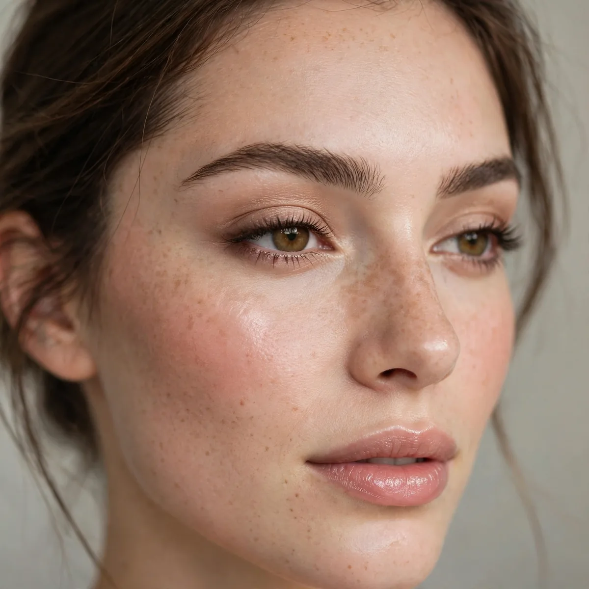 Rounded soft eyebrow shape