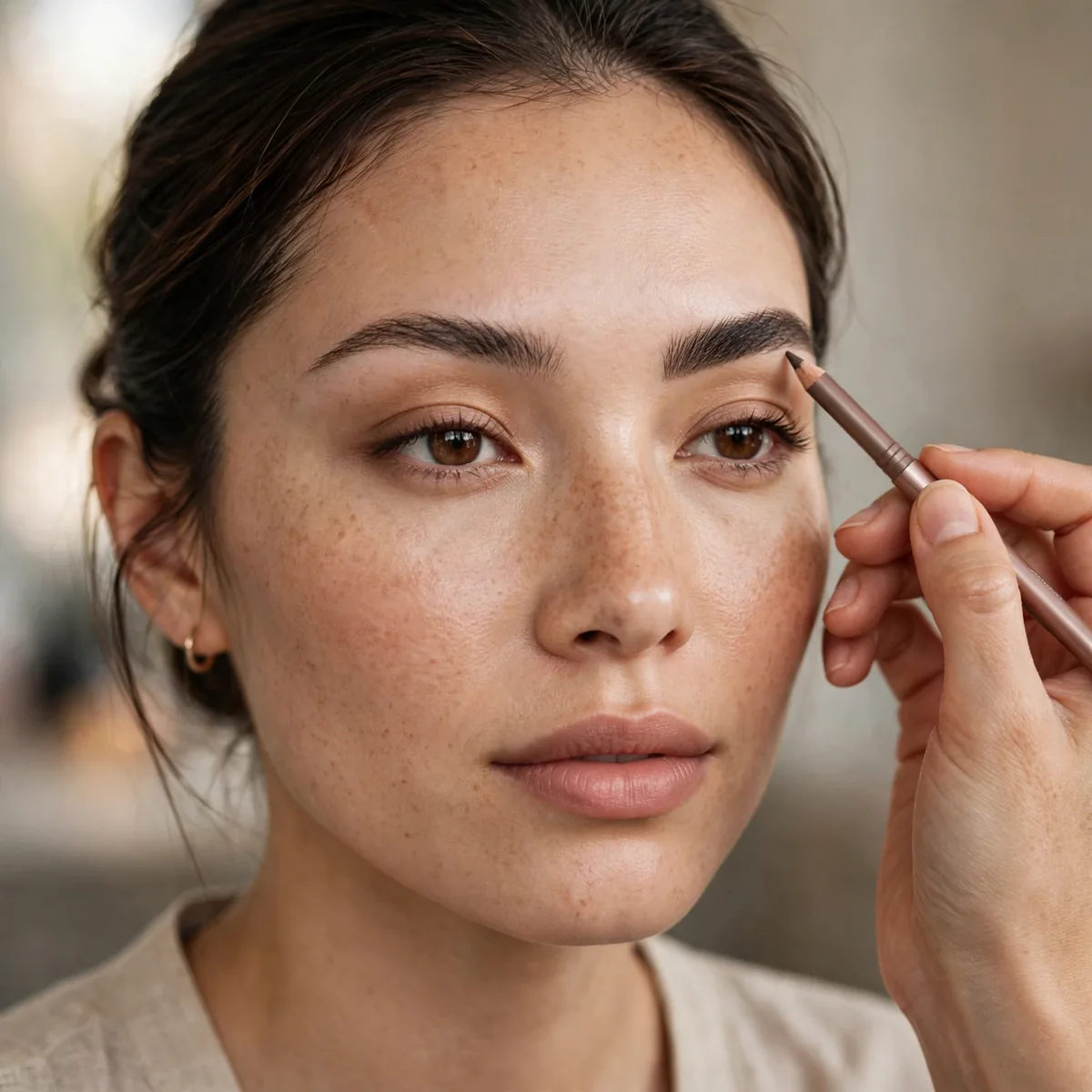 Fixing asymmetric eyebrows