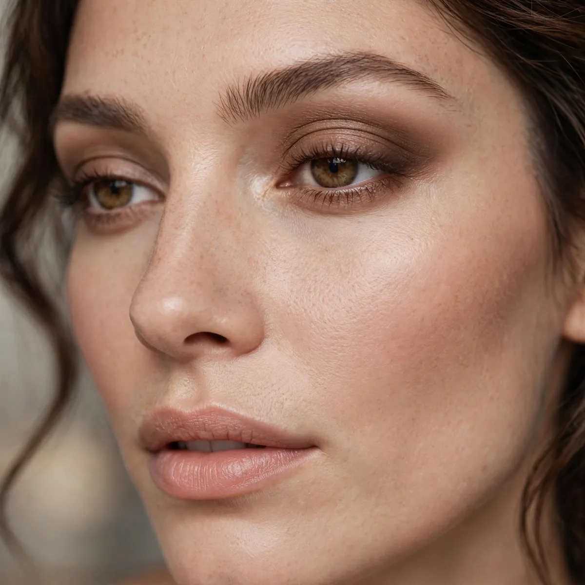 Soft brown eyeshadow definition