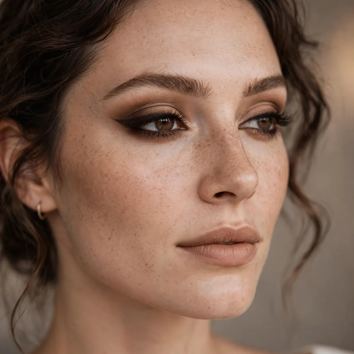 Espresso brown eyeliner and shadow