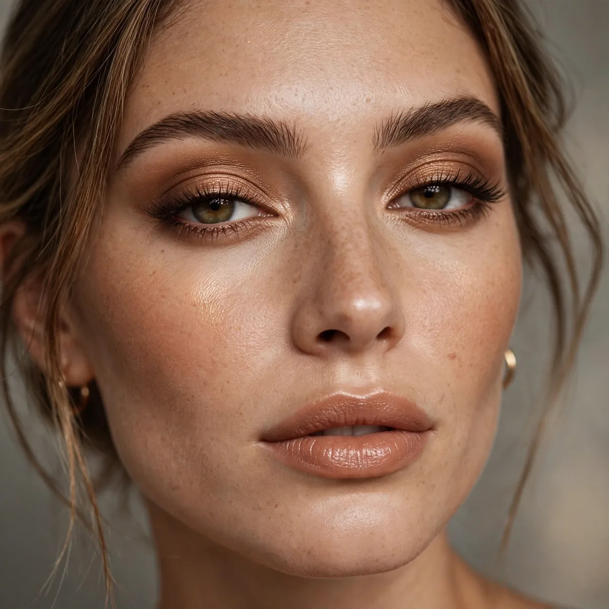 Bronzed neutral glam eyeshadow