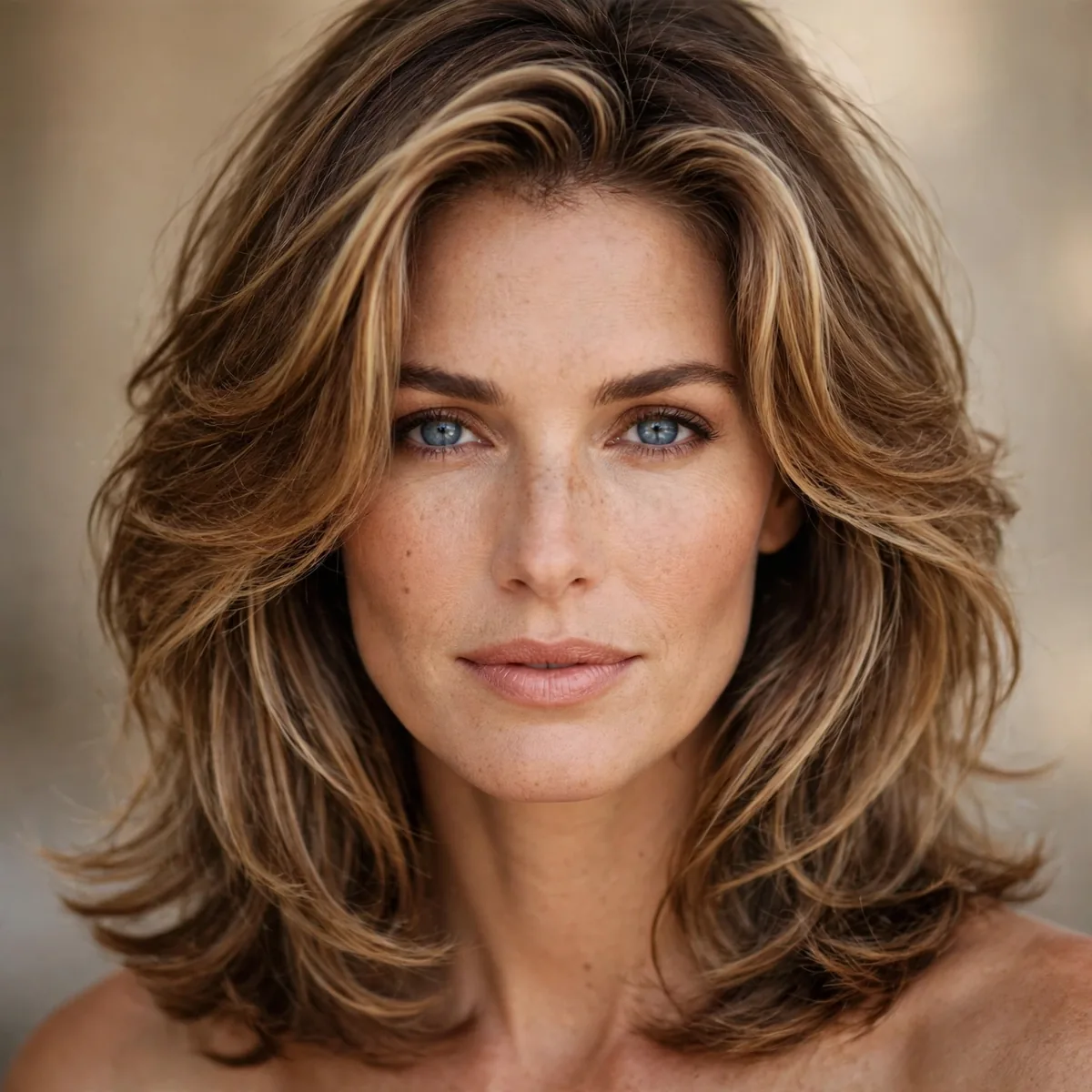 90s supermodel face-framing layers