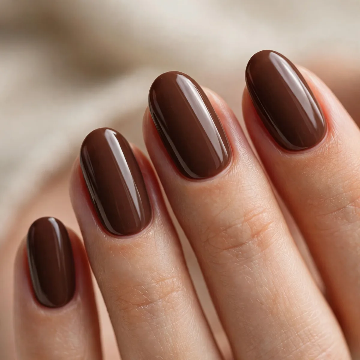 Chocolate brown nail polish