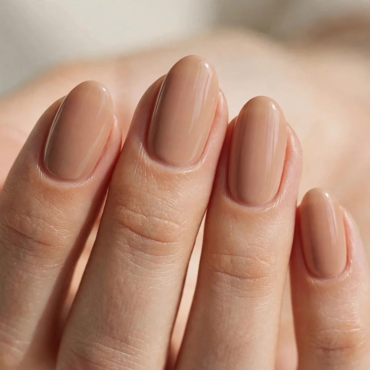 Warm nude nail polish