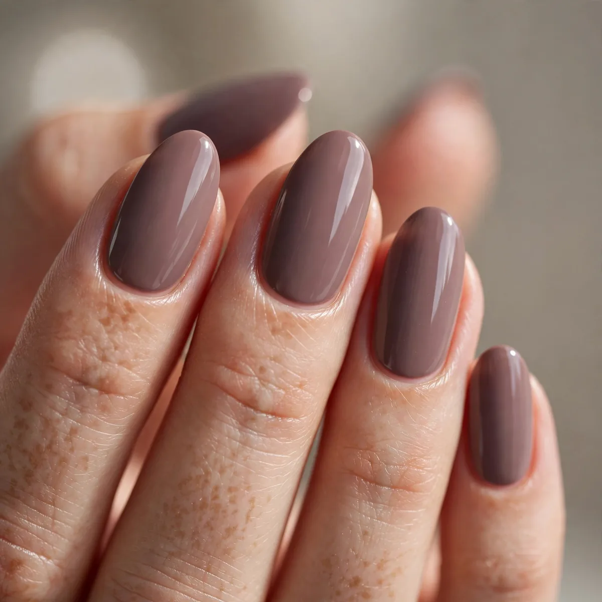 Mauve taupe nail polish