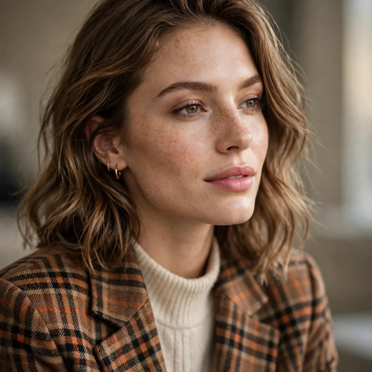 Plaid blazer fall outfit