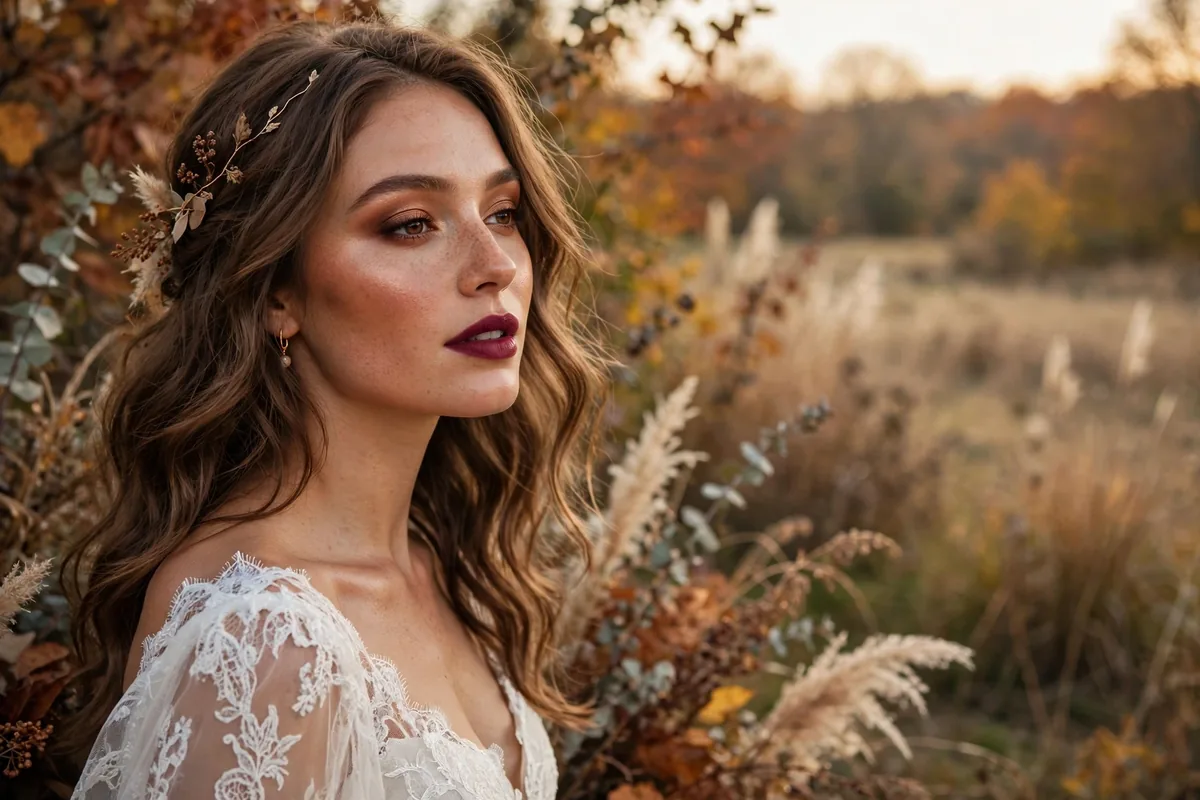 20 Fall Wedding Makeup Ideas for Brides That Photograph Beautifully