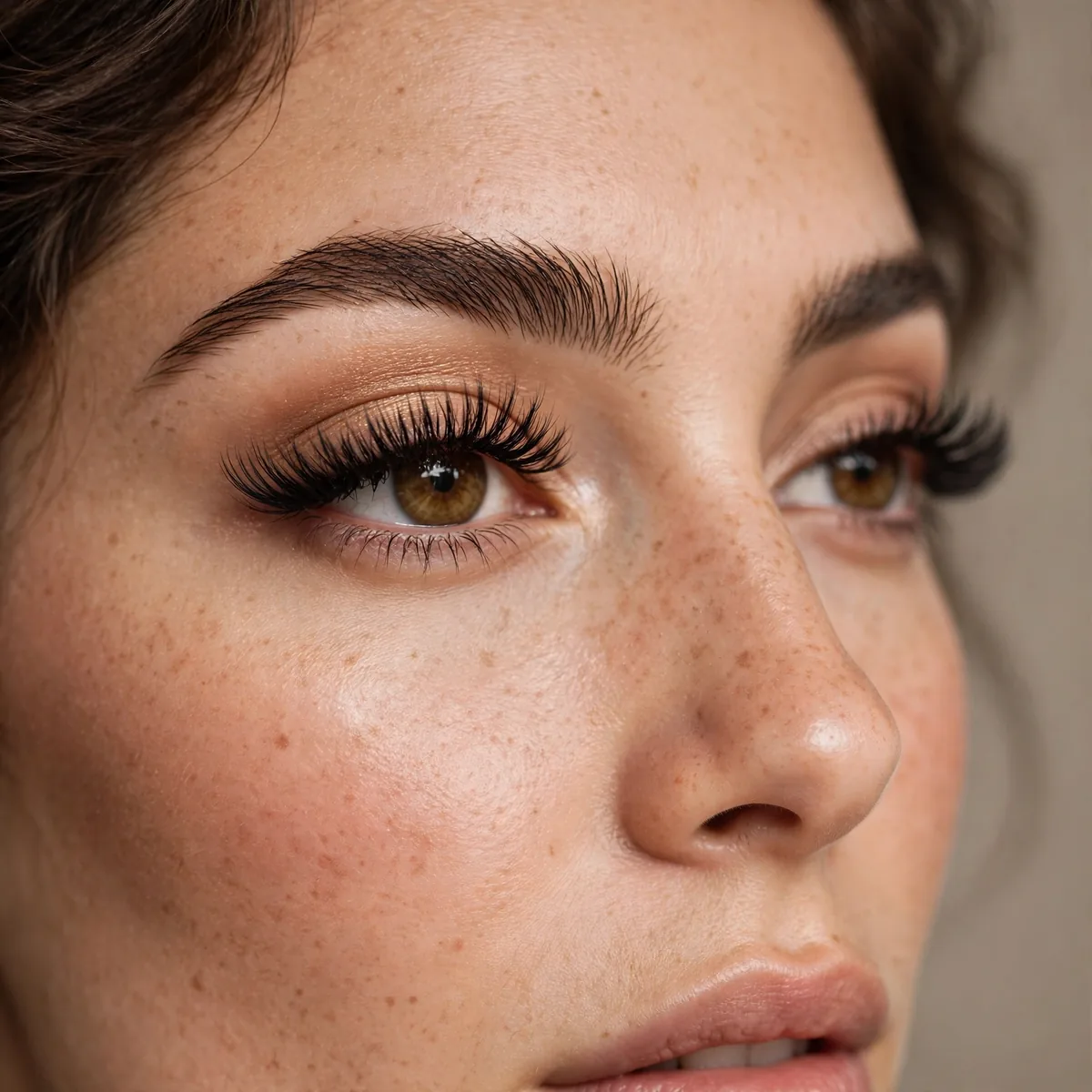 Mink look synthetic false lashes