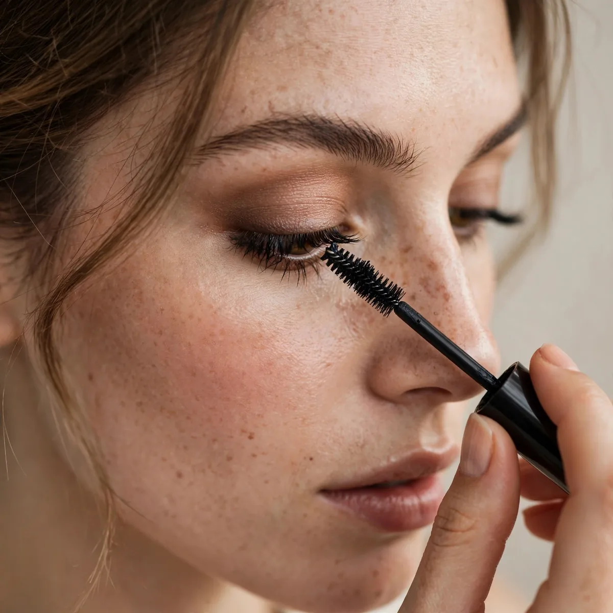 Blending falsies with mascara