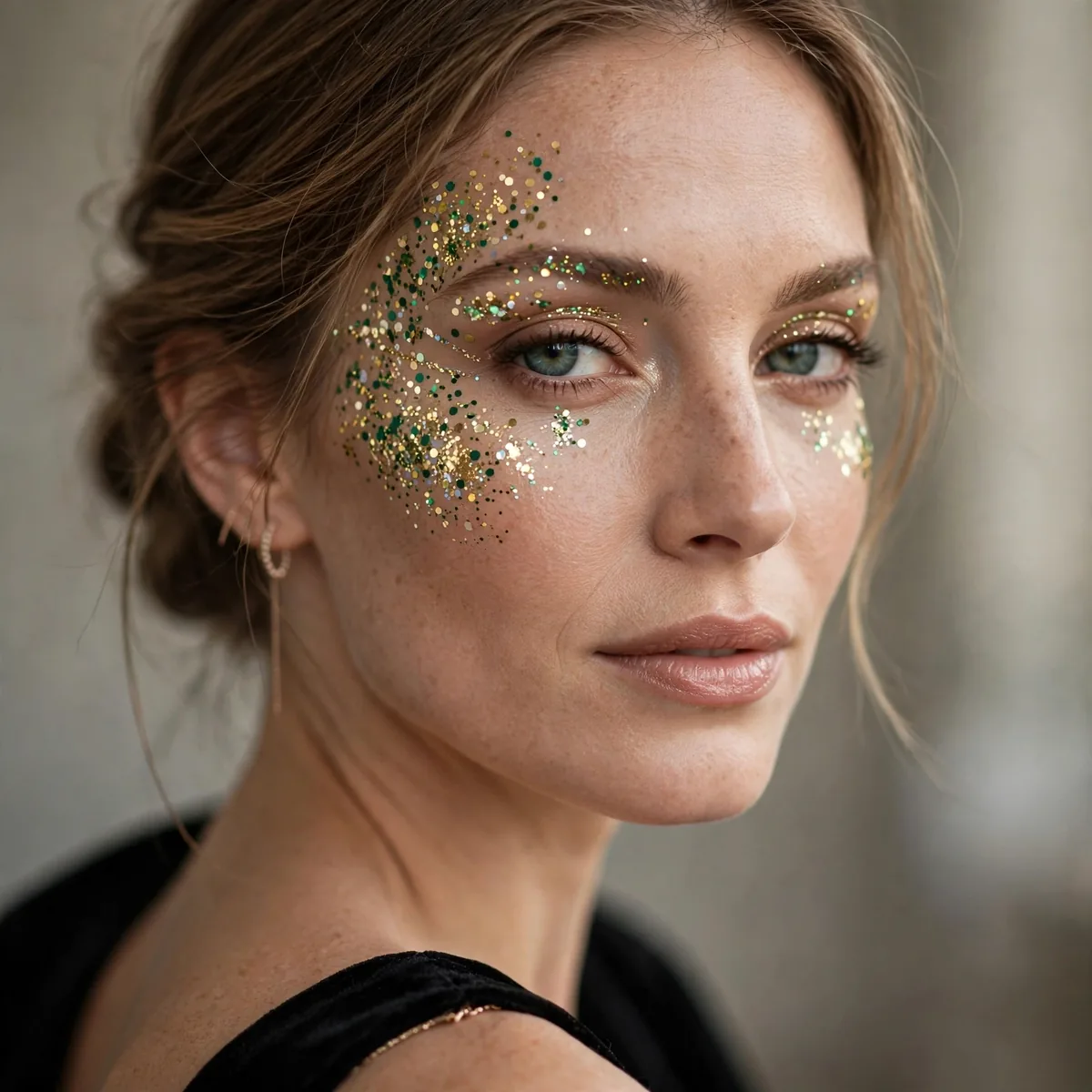Biodegradable glitter festival makeup