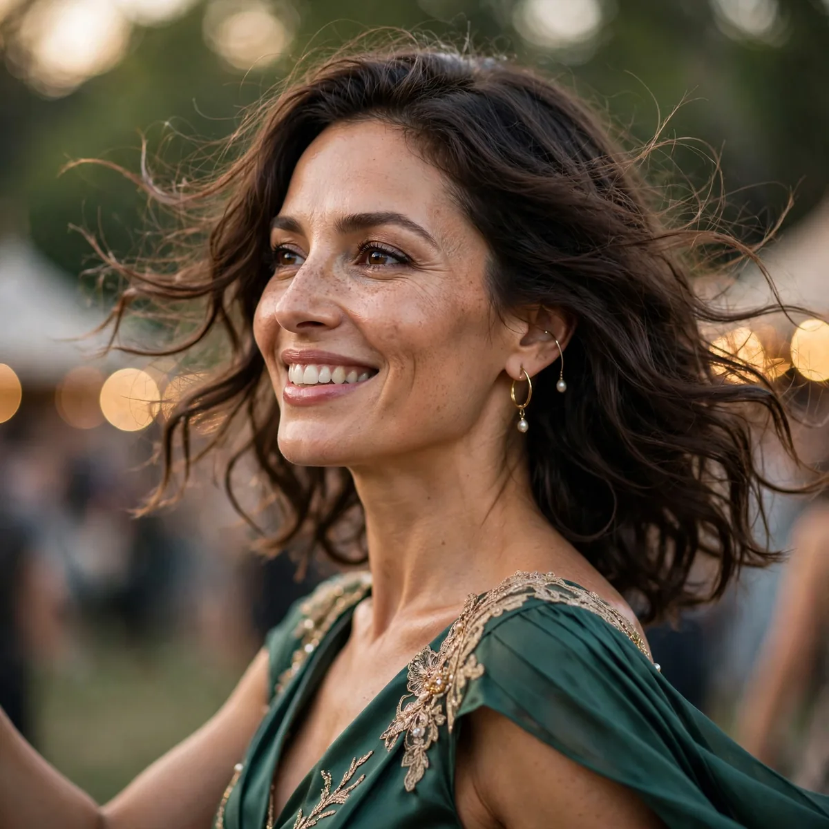 Dancing at music festival
