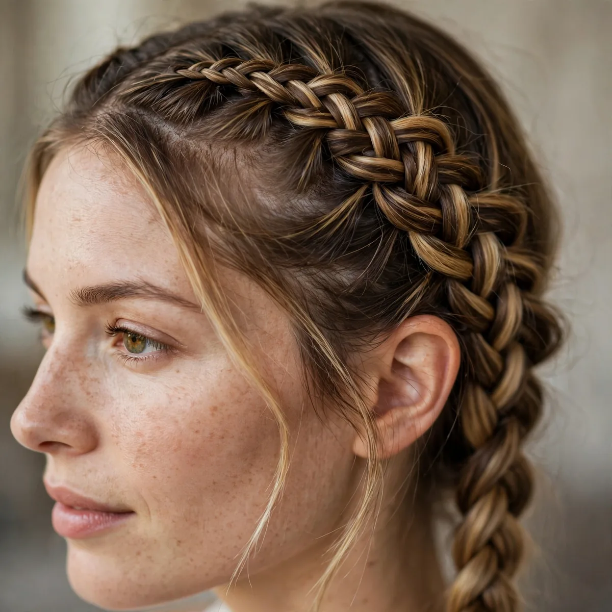 Inside-out Dutch fishtail braid